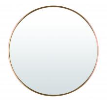 Canarm R1GD32 - 32.75" Round Metal Frame Mirror in Gold