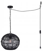 Canarm IPL1197A01BK - VALENCE, IPL1197A01BK, MBK Color, 1 Lt Cord Pendant, String, 60W Type A