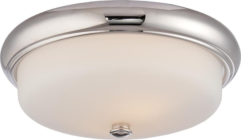 Dylan - 2 Light Flush Fixture with Etched Opal Glass - LED Omni Included