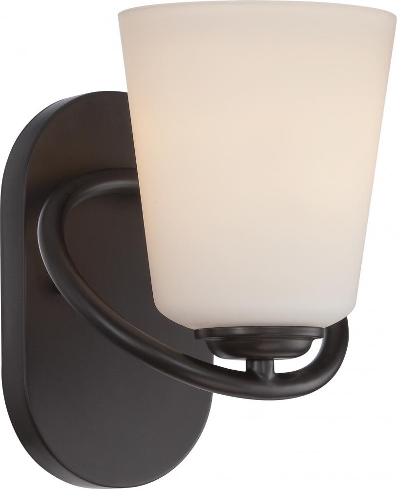 Dylan - 1 Light Vanity Fixture with Satin White Glass - LED Omni Included