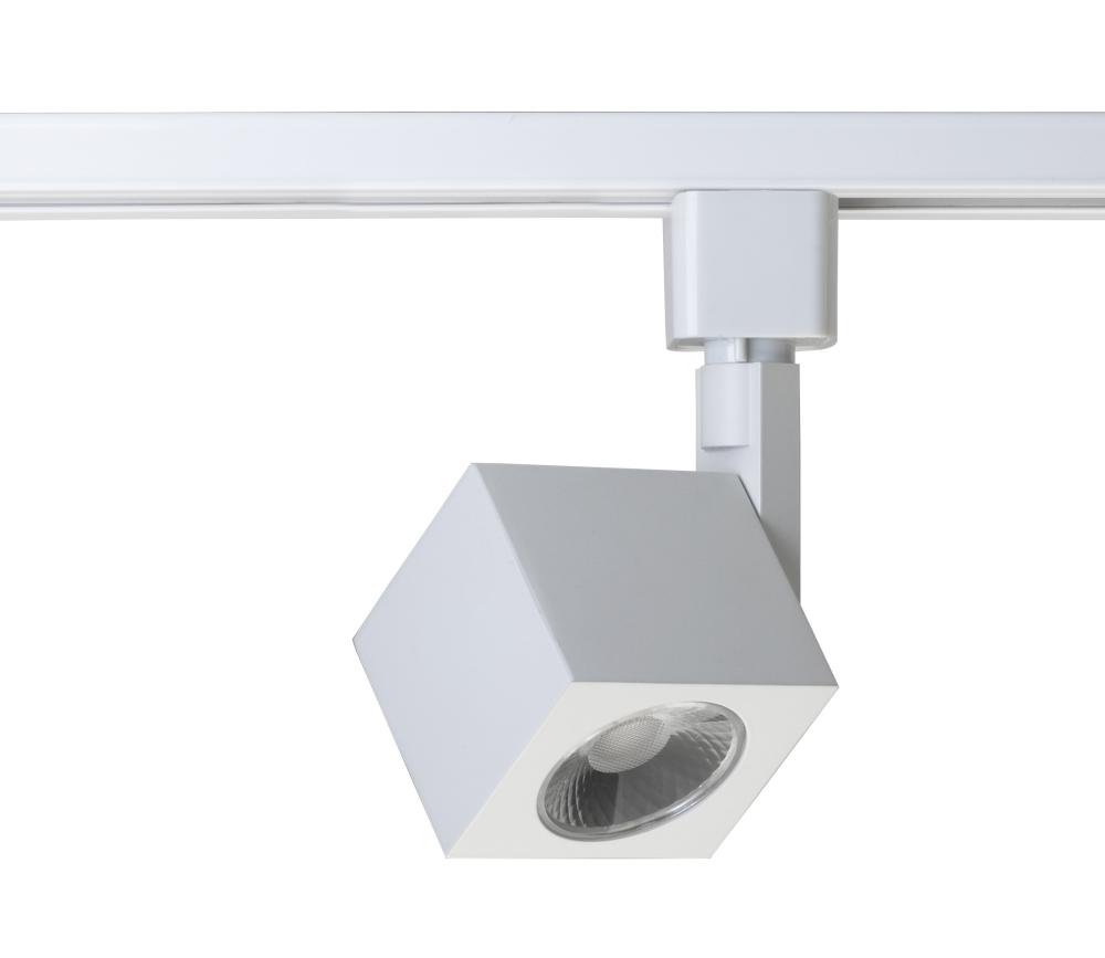 LED 12W Track Head - Square - White Finish - 36 Degree Beam