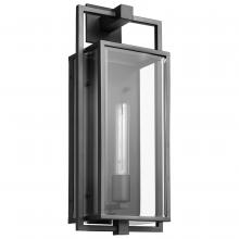 Nuvo 60/7545 - Exhibit 1 Light Large Wall Lantern Matte Black Finish with Clear Beveled Glass