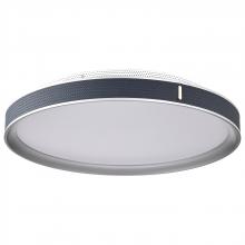 Nuvo 62/3002 - Bandon; 20 Inch LED Flush Mount; Gray with Blue Wrap; Acrylic Lens; Gray Finish