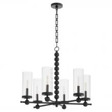 Quorum 660-6-59 - LEE BLVD 6LT GLS CHND -MB