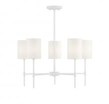 Savoy House Meridian M10067BQW - 5-Light Chandelier in Bisque White