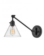 Hinkley 3690BK-CL - Medium Swing Arm Single Light Sconce