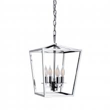 ELK Home 1080-PN-NG - Cage 12'' Wide 4-Light Pendant - Polished Nickel